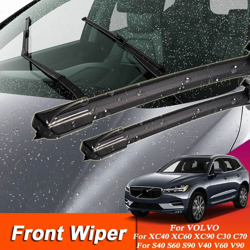 2pcs Car Wiper Blade Windscreen Wipers For Volvo XC90 XC60 XC40 S60 C30 C70 S40 S70 S90 V40 2004-Present Auto Wiper Accessory