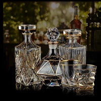 whiskey glass bar meubels sets light luxury european classic vodka hip flask creative decantador de vino drinkware bd50hf