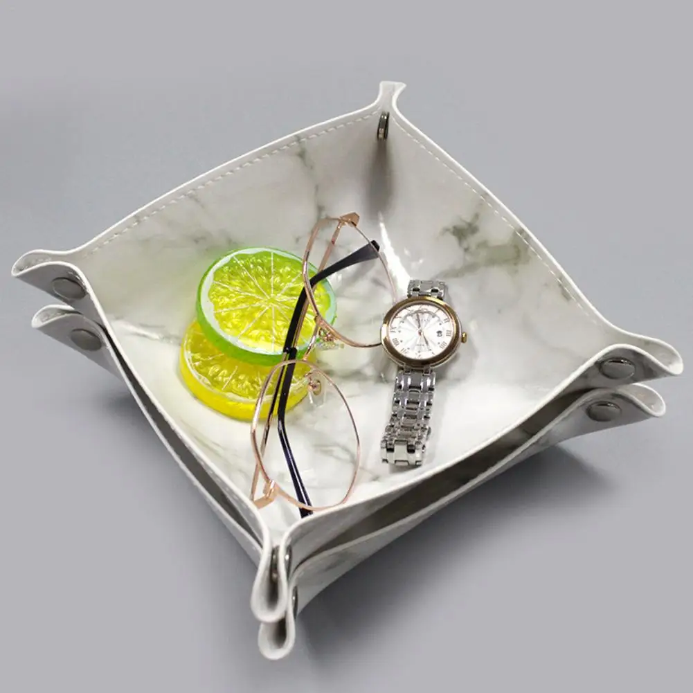 Кожа услуги лоток Органайзер тумбочка рабочего стола комод ювелирных изделий