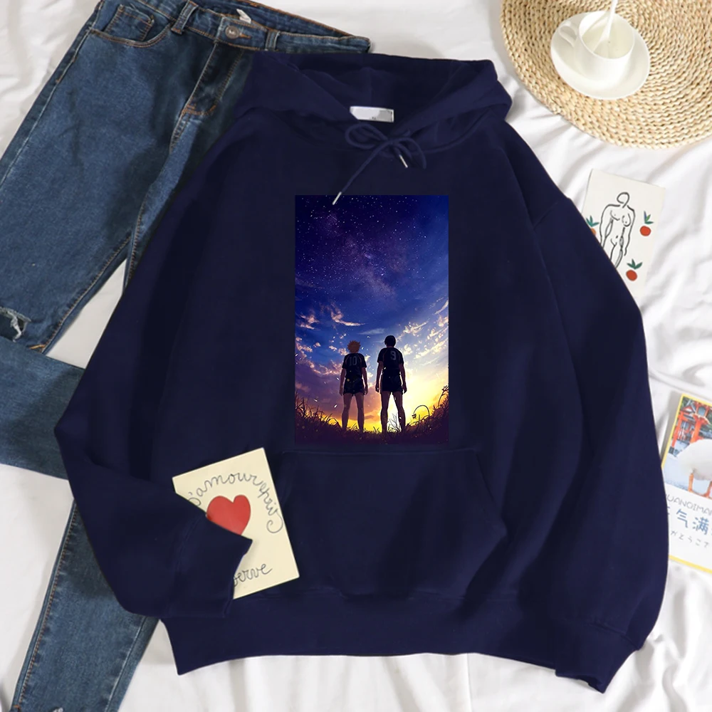 

Спортивный костюм Hinata и Kageyama, женская уличная Толстовка в стиле хип-хоп для женщин, флисовая Осенняя толстовка, Осенний свободный флисовый с...