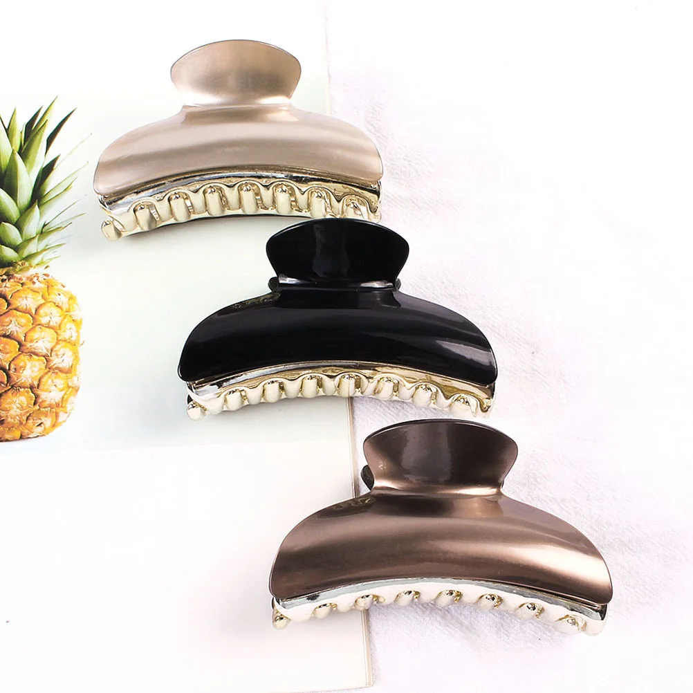 

3Pc Korean Solid Big Hair Claws Elegant Frosted Acrylic Hair Clips Hairpins Barrette Headwear for Women Girls Hair Accessorie #E