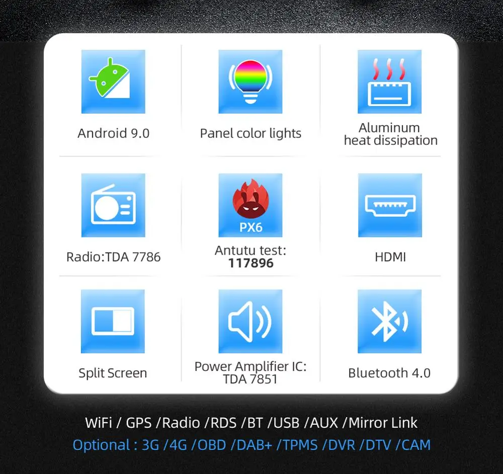 Bosion 2 Din Android 10 0 автомобильный DVD плеер для Ford F150 F350 F450 F550 F250 Fusion Expedition Mustang Explorer Radio PX6