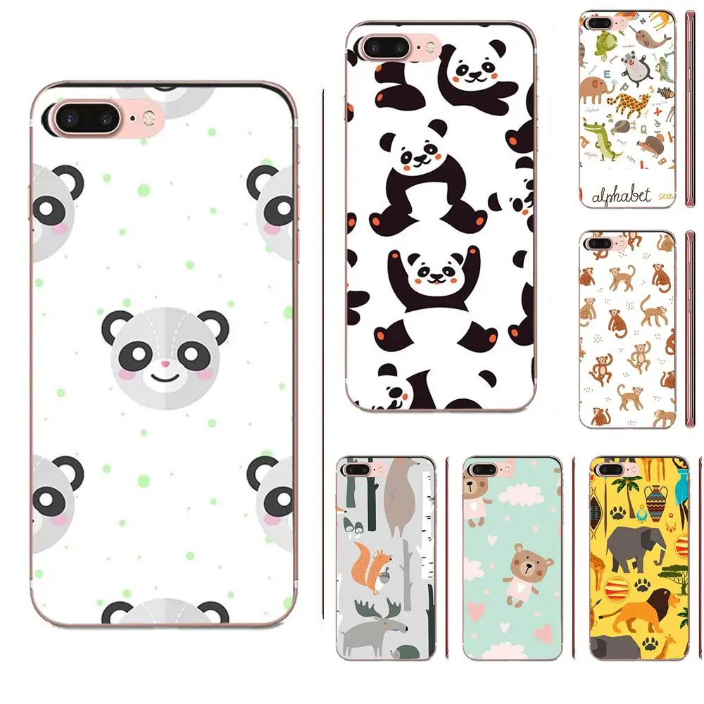Корпус с рисунком панды и обезьяны для Xiaomi Redmi Note 8 8A 8t 10 K30 5G Motorola Moto G G2 G3 G4 G5 G6 G7