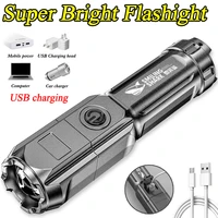 strong light flashlight 3 modeszoom rechargeable portable torch outdoor tactical flashlight