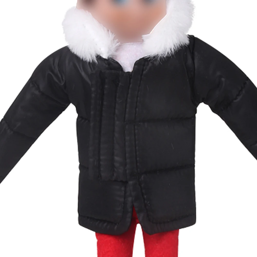 

Christmas Elf Doll Fairy Thick Clothes Winter Black Cotton-Padded Jacket Toys For Children's Christmas Gifts Elf（No Doll）m44