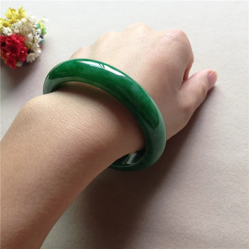 Отправить сертификат натуральный браслет из Мьянмы Jadeite класса A Изысканный