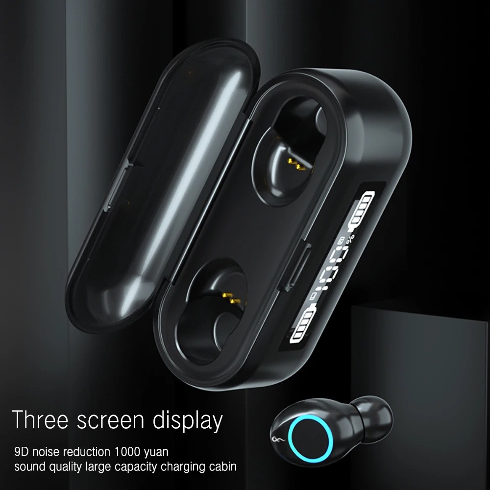 

TWS Bluetooth 5.0 Earphones F9-45 Breathing Light TWS In-Ear Sports Wireless Headphone LED Display Touch Control Stereo Earbuds