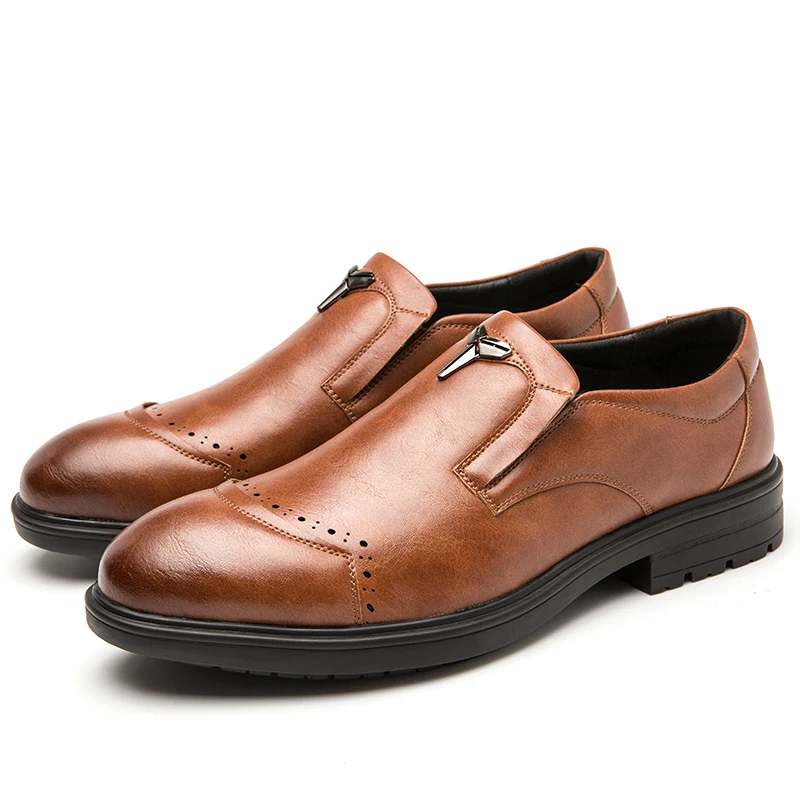 

Brand Men Shoes Trend Leisure Leather Shoes England Breathable for Male Footwear Loafers Men Flats Size 37-46 Business Dress %