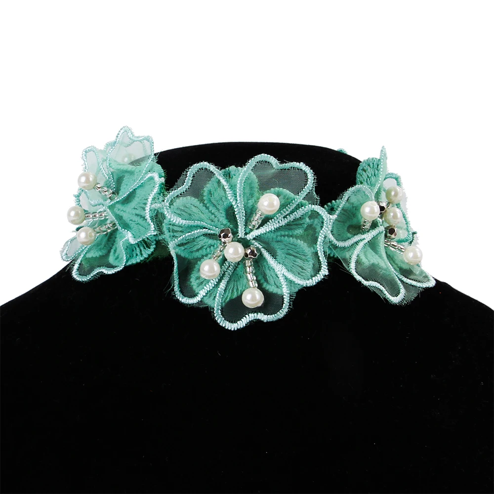 Ошейник с кружевным бантиком и кошками кружевной шарф котенком красивое колье