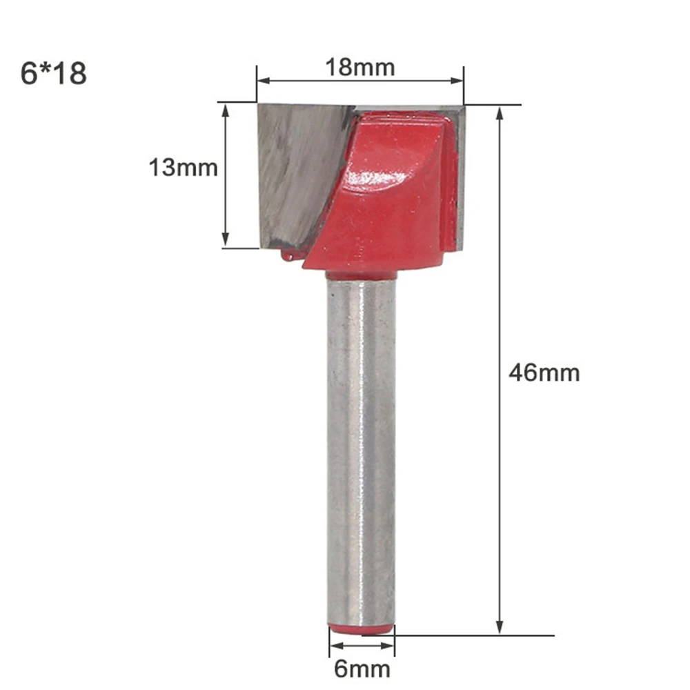 

T-Slot Milling Cutters 6mm Shank Bottom Cleaning T-Track Router Bit Straight Edge Wood Trimming Cutter for Woodworking Tools