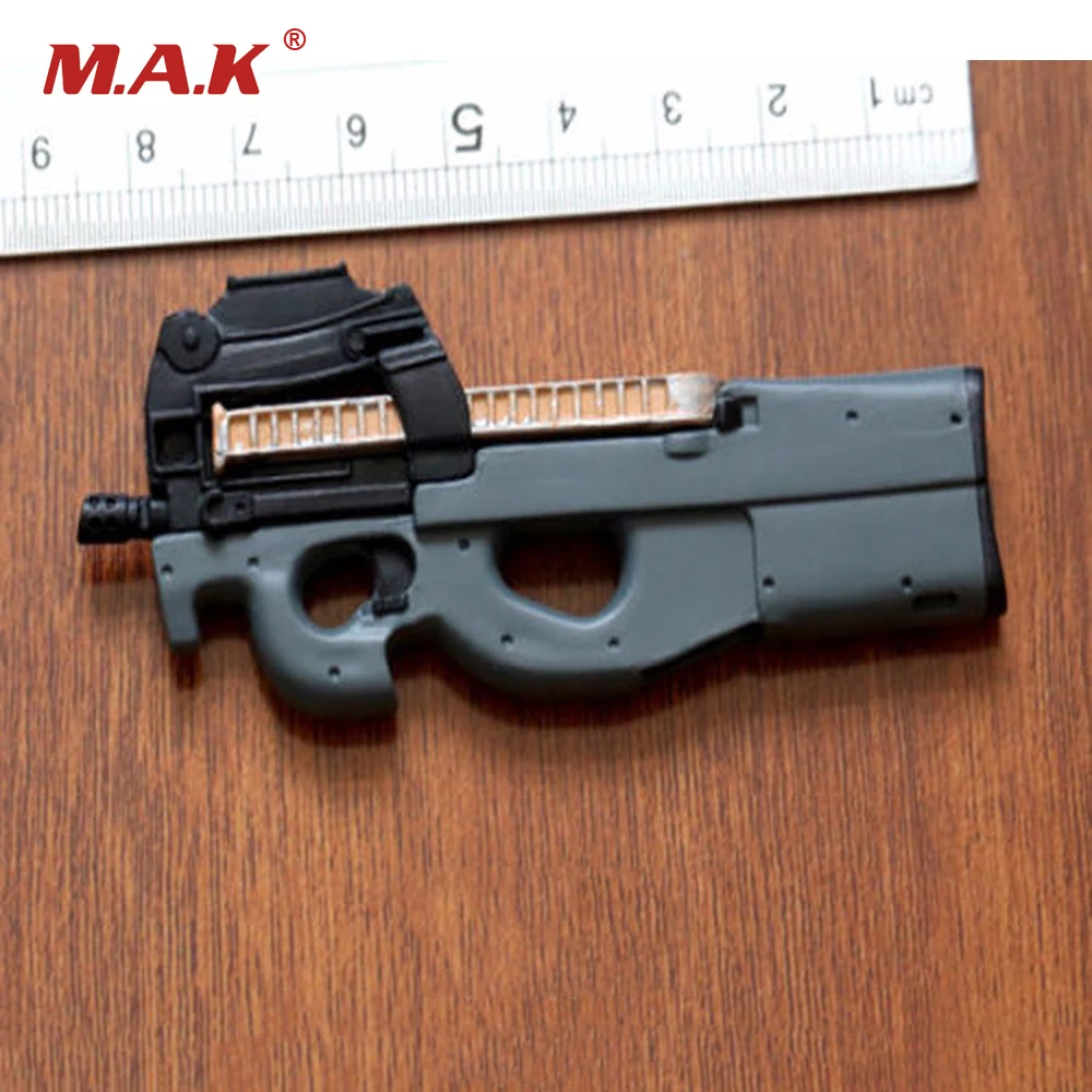

1/6 soldier weapon P90 model plastic material gun model old paint for 12 inch action figure