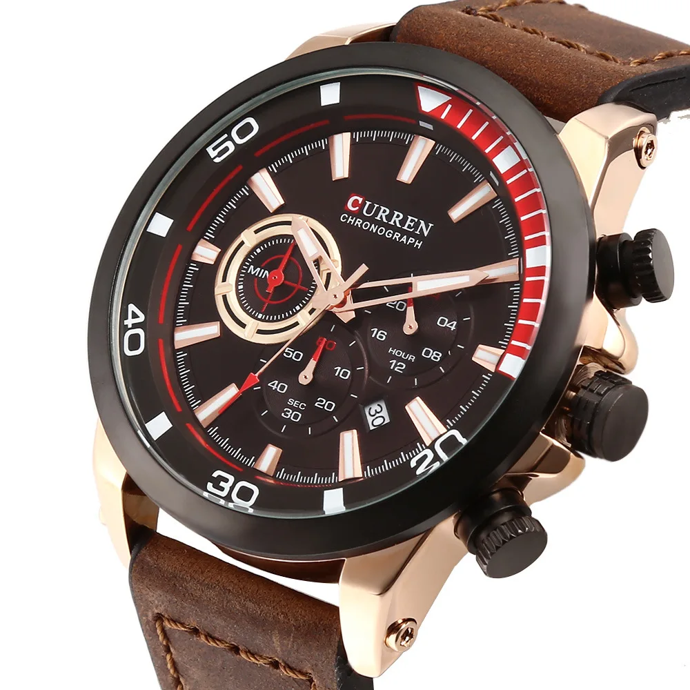

CURREN Brand 8310 Men Watches Luxury Men Waterproof Military Sport Watch Luxury Leather Quartz Men's Wristwatches Montre Homme