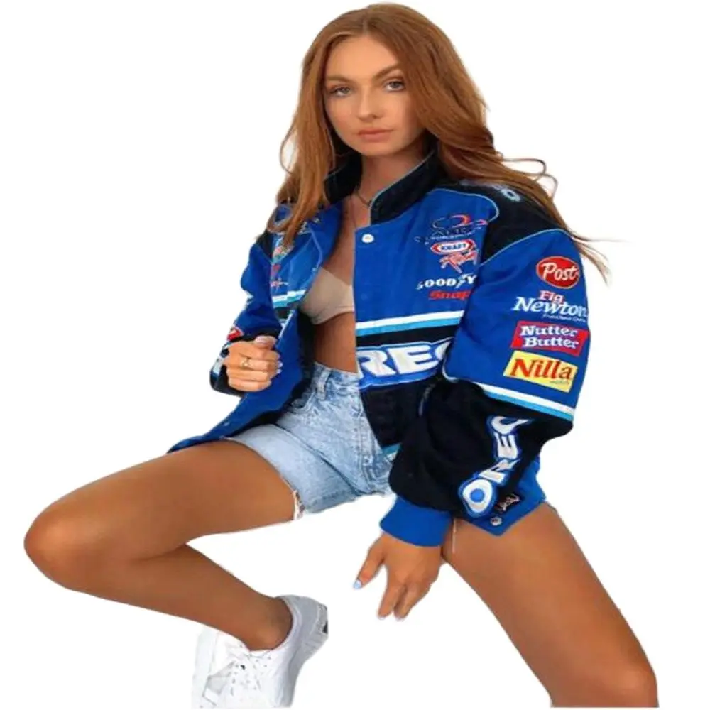 Женская уличная куртка-бомбер с воротником-стойкой и рукавом летучая мышь |