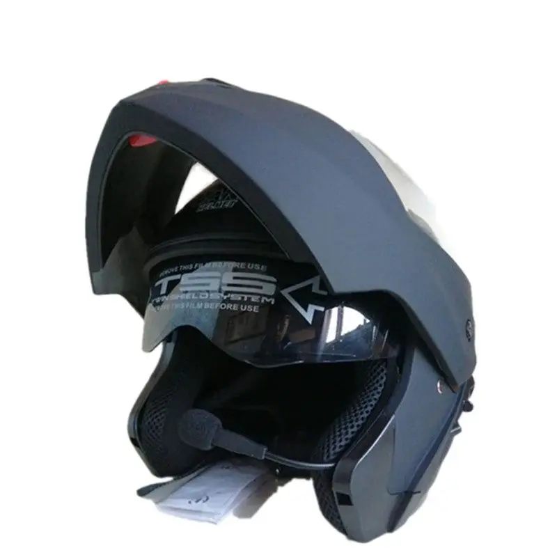 Built-in Bluetooth Racing Helmet Modular Dual Lens Motorcycle Helmet Full Face Safe Helmets Casco Capacete Casque Moto S M L Xl