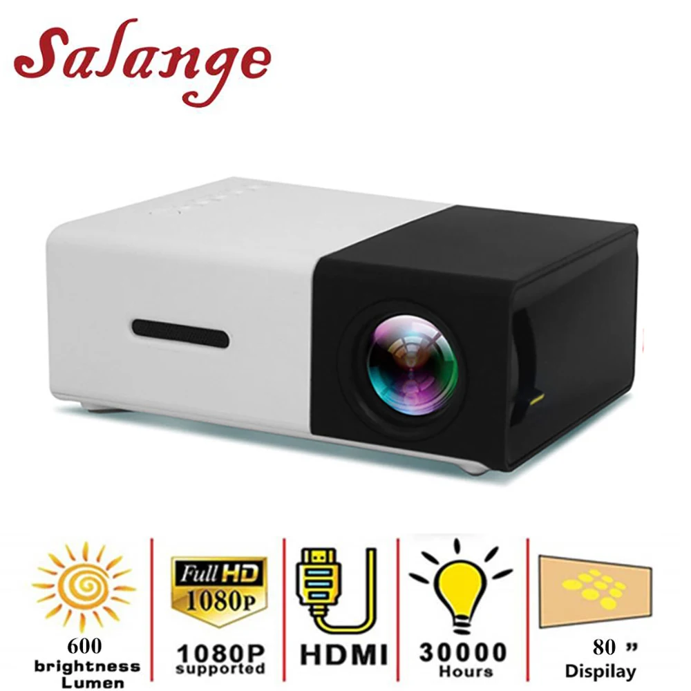 Salange YG300 мини проектор светодиодный ЖК Аудио HDMI USB YG 300 домашний кинотеатр