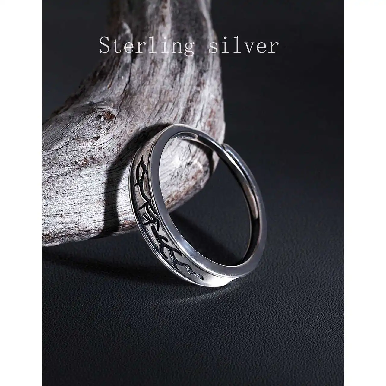 

Женское серебряное кольцо, новинка, простое кольцо с линией, регулируемый размер, женское ювелирное изделие из стерлингового серебра