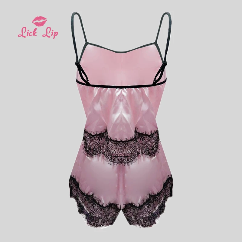 Женская атласная пижама тонкая кружевная Пижама на бретельках пикантная удобная