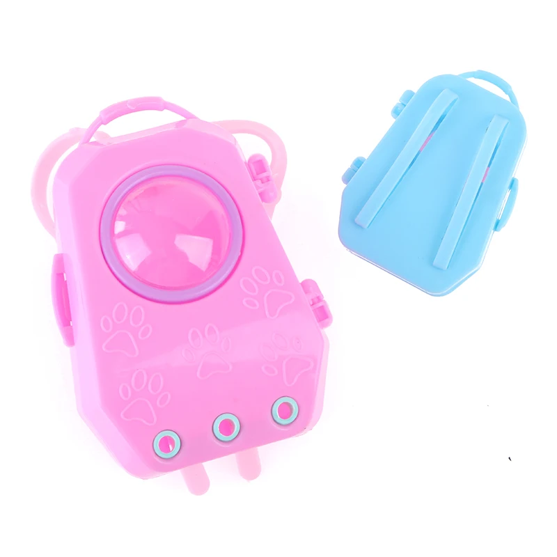 

1PC Mini Space Capsule Pet Backpack Shoulder Transparent School Bag Cute Doll Accessories