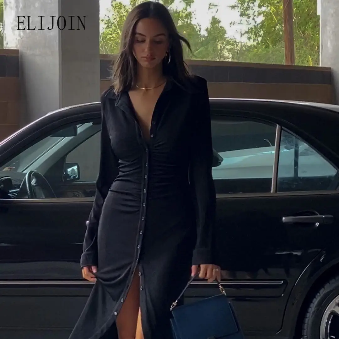 Платье женское Плиссированное с длинным рукавом на осень/зиму | Женская одежда