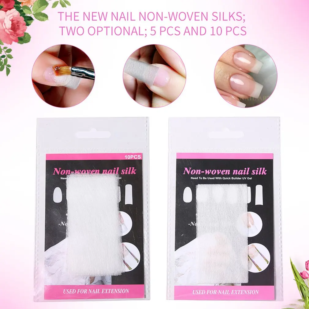 Nail Non-Woven Silk Extension Fiber Sheet Paperless Support Fast Fracture Repair Artifact | Красота и здоровье