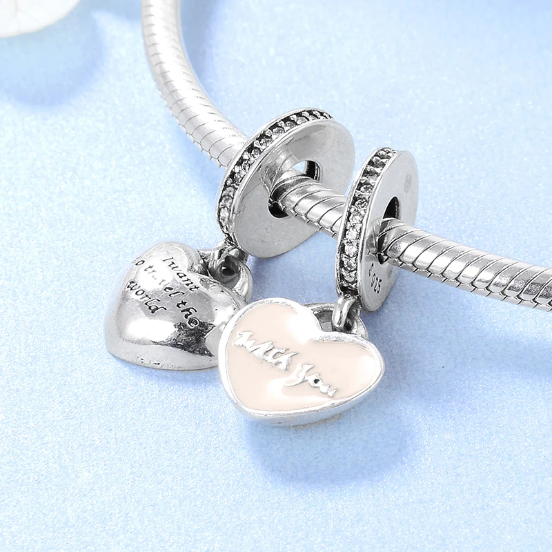 Женский браслет с подвеской из стерлингового серебра 925 пробы ювелирное изделие 2