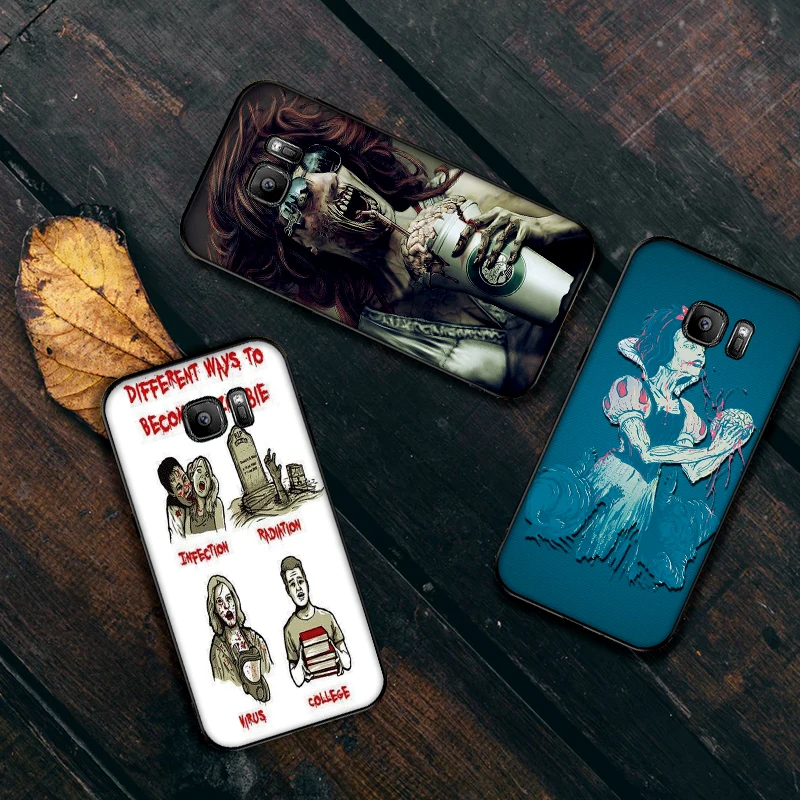 В стиле зомби для девочек мягкий силиконовый чехол телефона Samsung Galaxy S8 S9 S10 Plus NOTE 8 9