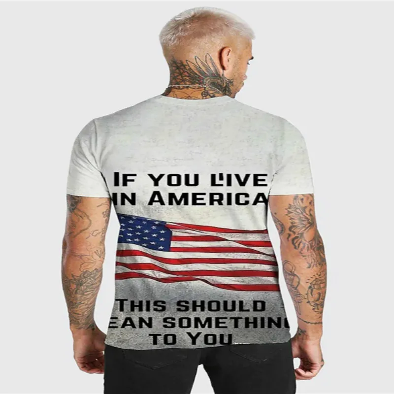 Мужская футболка с 3D-принтом американская модель Повседневная модная новинка 2021
