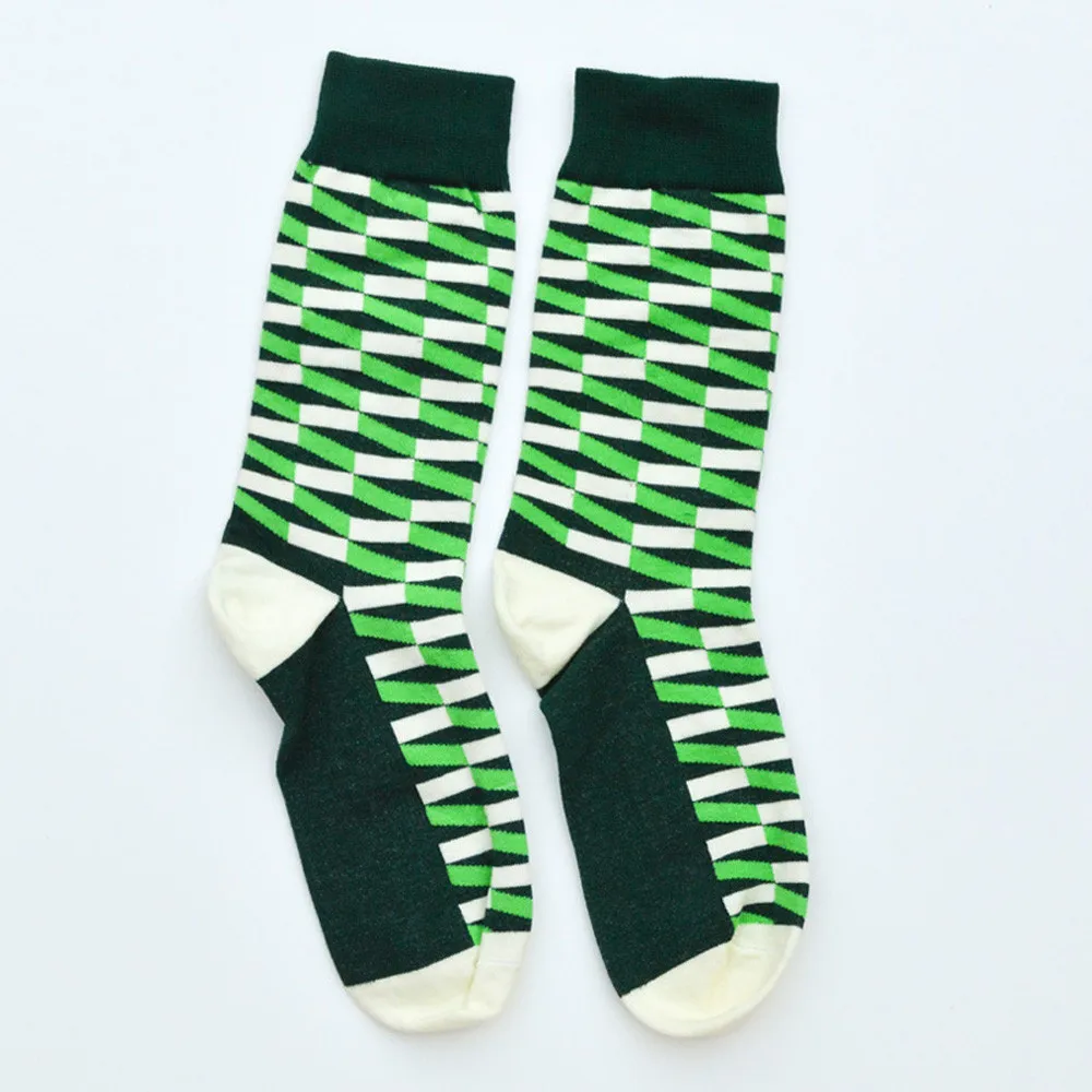 

Men's Casual Cotton Medium Socks Design Multi-color Socks Harajuku Calcetines Hombre Free Shipping