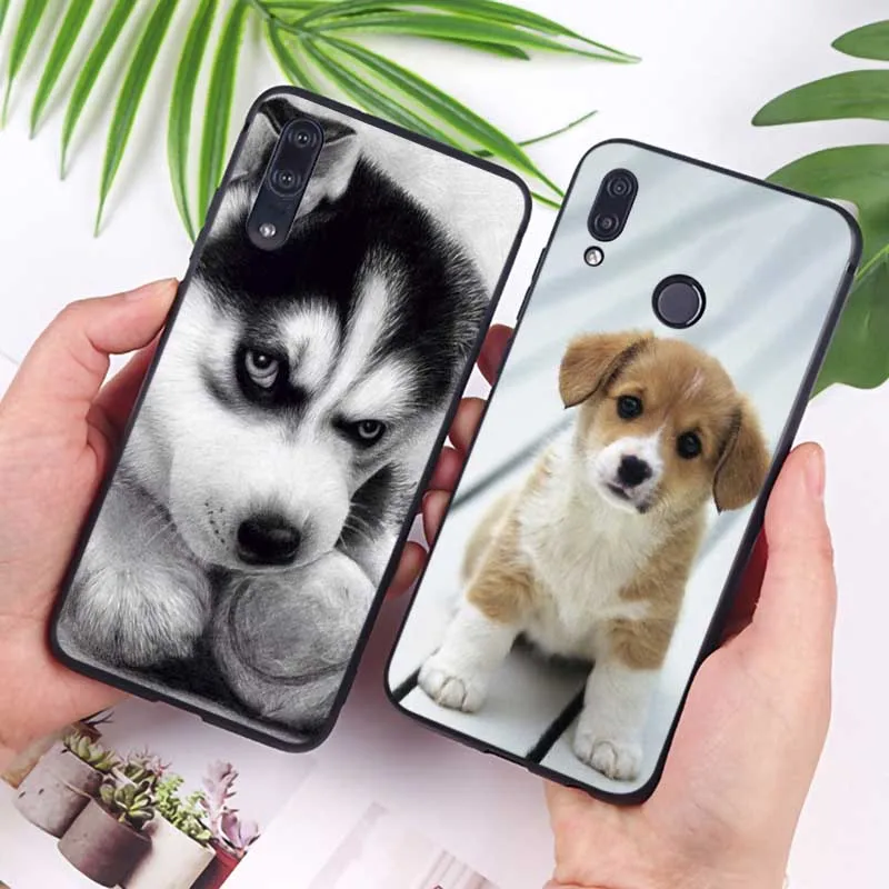 Cute Animal Phone Case for huawei mate 30 pro p20 p30 20 lite Soft silicone Cover cat dog |