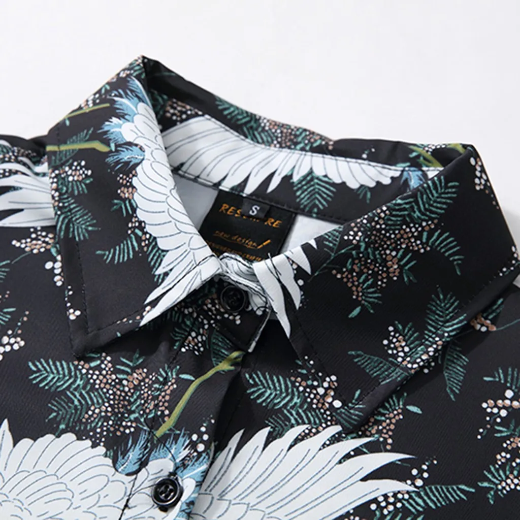 

New Style Mens Autumn Fashion Chic Shirts Dailywear Autumn Fashion Print Comic Cotton Shirt Long Sleeve Casual Shirt