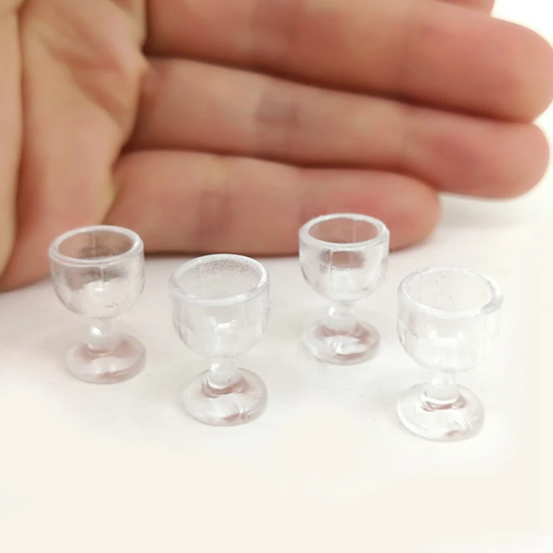 Mini 4 штук искусственный бриллиант из смолы коктейль чашки моделирование напиток