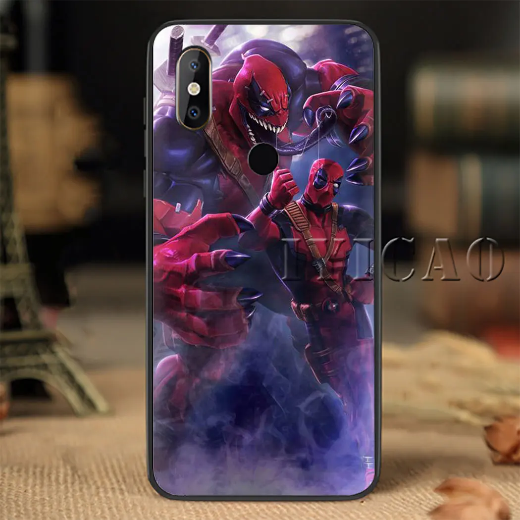 С изображением дедпула из комиксов Марвел мягкий чехол для samsung S6 S7 S8 S9 S10 край