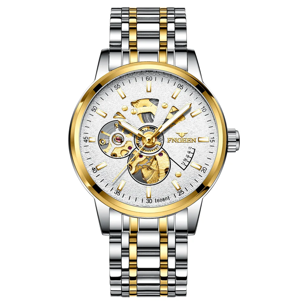 FNGEEN Мужские Аналоговые часы, автоматические, светящиеся, спортивные, деловые часы от AliExpress WW