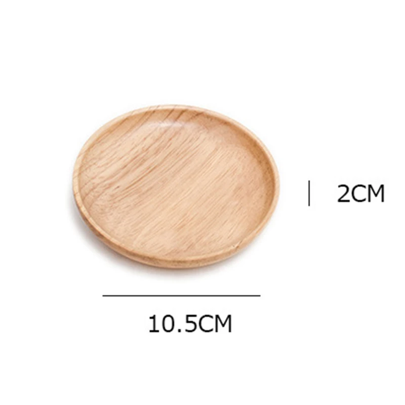 

1pc Wooden Round Plate Food Snack Serving Breakfast Salad Tray For Tea Cups/ Fruits/ Snack/ Nuts Tableware Kitchen Tools
