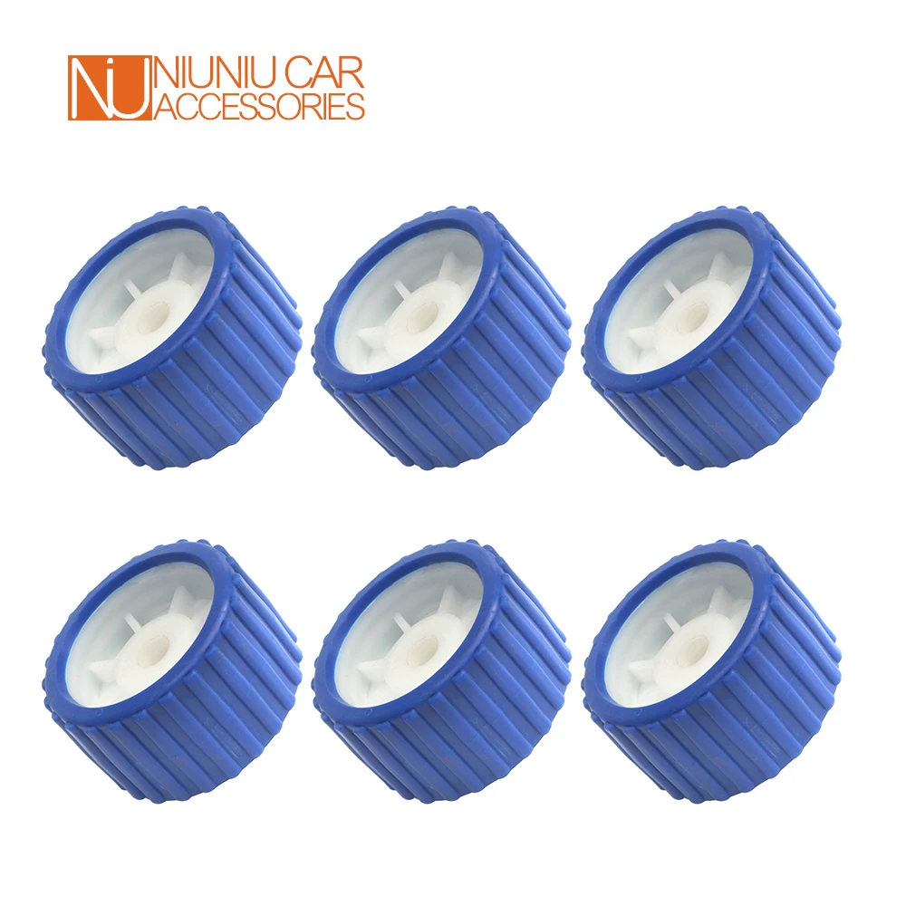 6 шт. EVA + PP лодочный прицеп 5 дюймов синий морской ребристый качающийся ролик