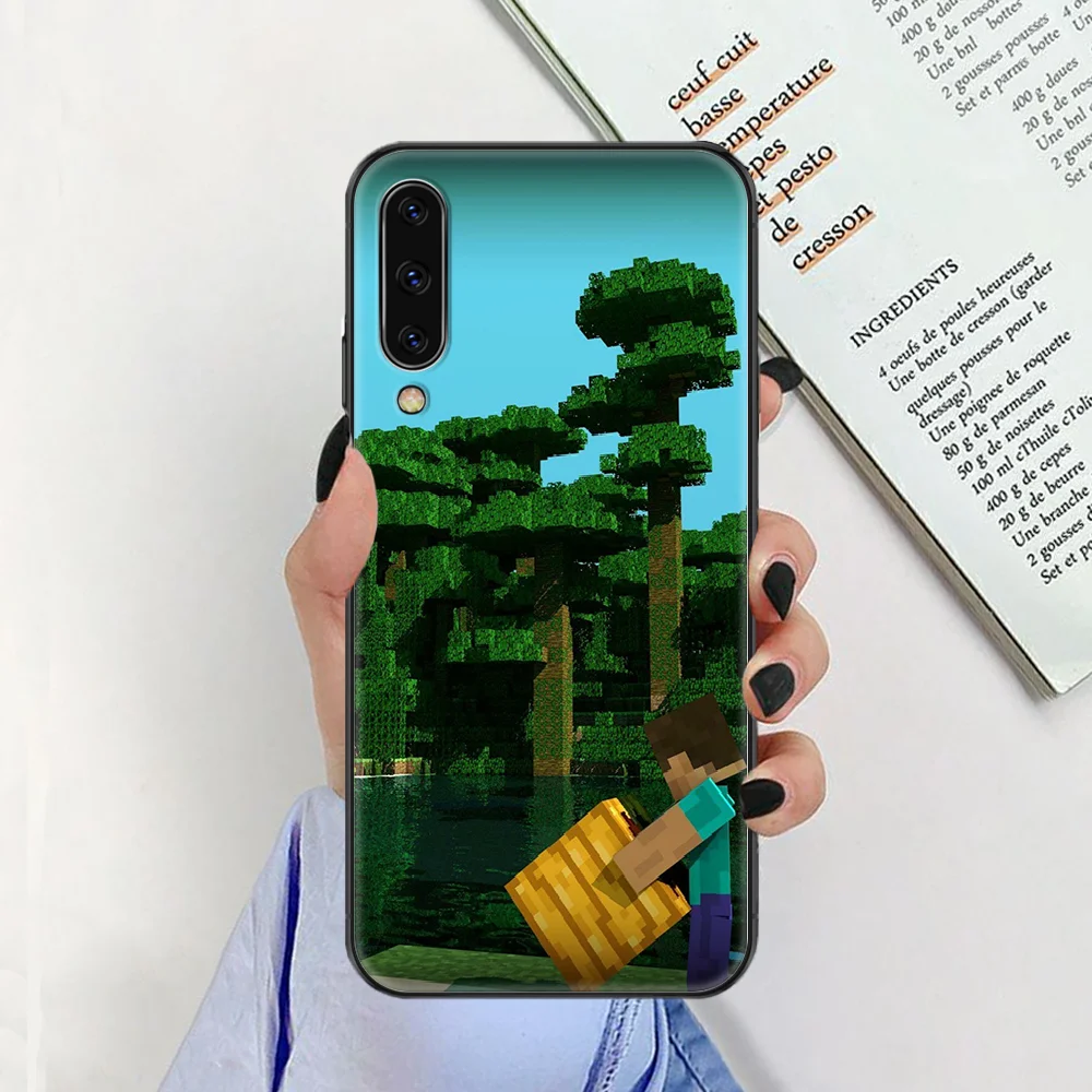 

Sandbox game Mini World Phone case For Samsung Galaxy A 3 5 7 8 10 20 21 30 40 50 51 70 71 E S 2016 2018 4G black 3D cover soft