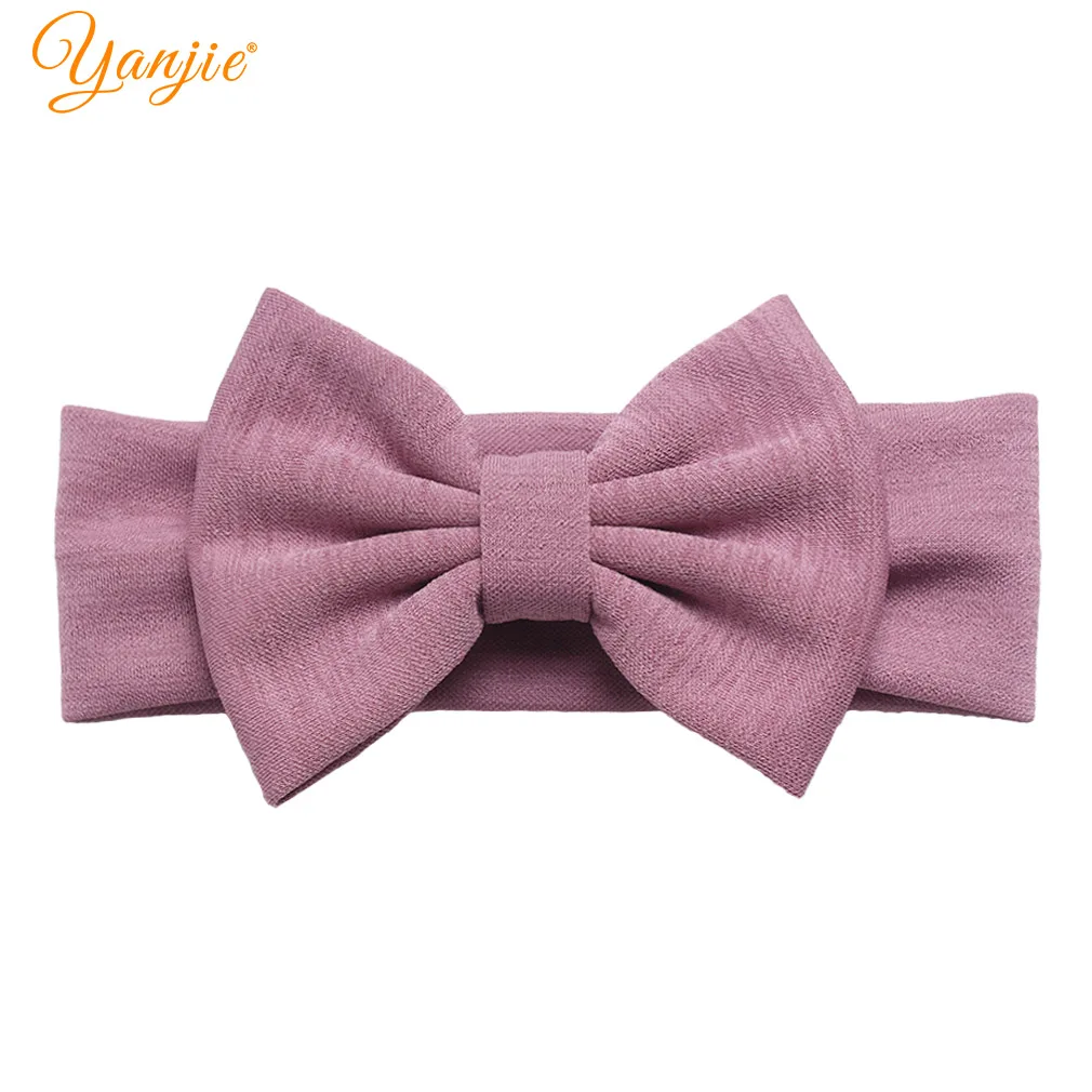Headband B-6 Новинка года; ребристая ткань; бант; тюрбан; сезон весна; 5 дюймов; большой бант для волос; повязка на голову для девочек; головной убор для детей; аксессуары для волос; Лидер продаж - Цвет: Headband B-6