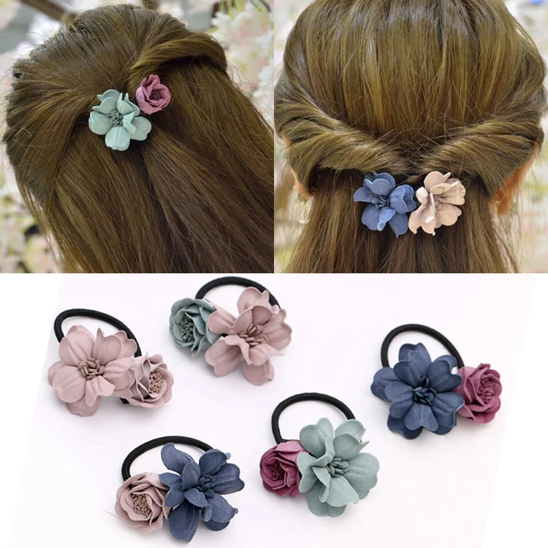 

Elastic Ring Hair Bands Scrunchies Tie Rope Rubber Band Hairdress Accessories Ponytail Hair Bands for Girls Hair Styling Tools