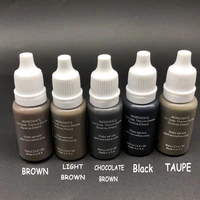 5pcs permanent makeup pigment micropigment tattoo ink 15mlbottle cosmetic manual 3d eyebrow black brown mix color