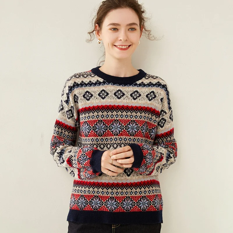 Новинка 2020 Женский пуловер из 100% австралийской шерсти трикотажная рубашка |