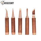 Наконечник паяльника 900M-T-K из чистой меди, комплект из 5 бессвинцовых наконечников для паяльной станции, инструменты для пайки