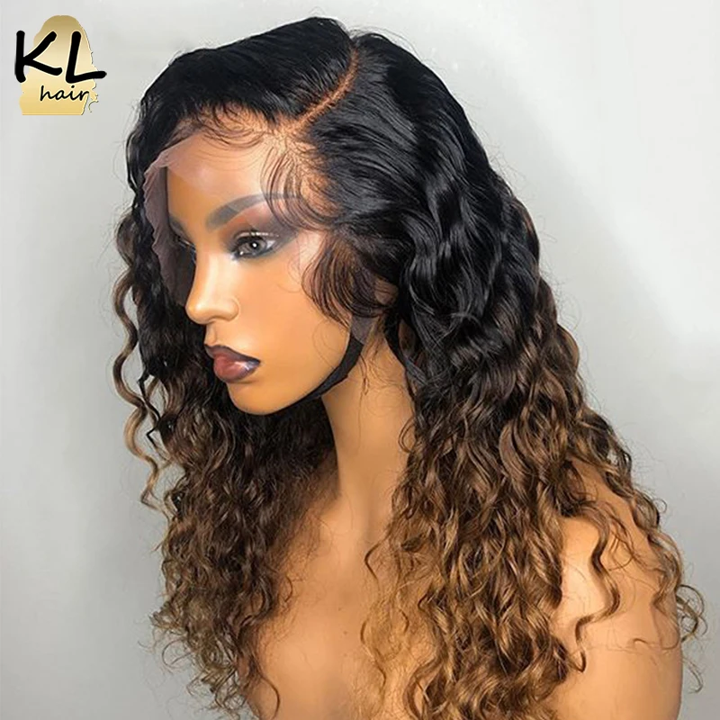 Омбре блонд кружевные передние человеческие волосы парики для черных женщин T1B/27