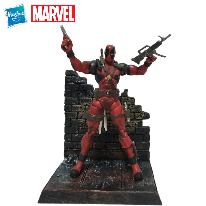 

Фигурка Hasbro из мультфильма «Марвел» с бриллиантами на выбор, фигурка Дэдпула, красная, черная, стандартная, с ножом для пистолета, аниме, фиг...