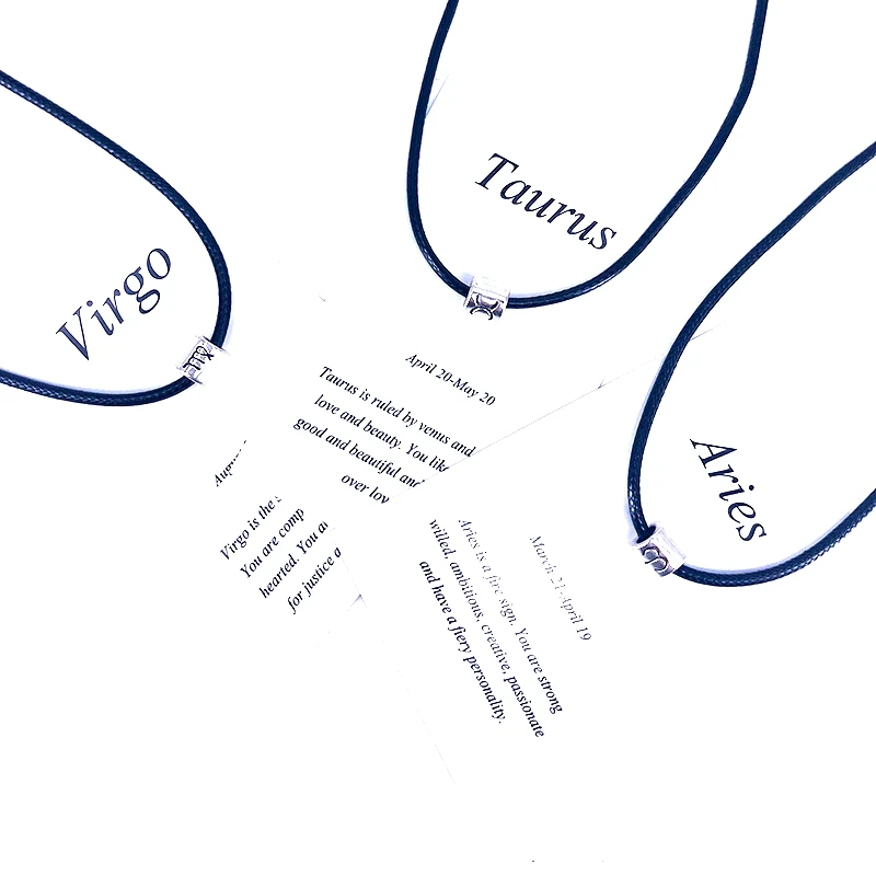 Ожерелье с 12 созвездиями ожерелье в подарок на день рождения карта сообщений для