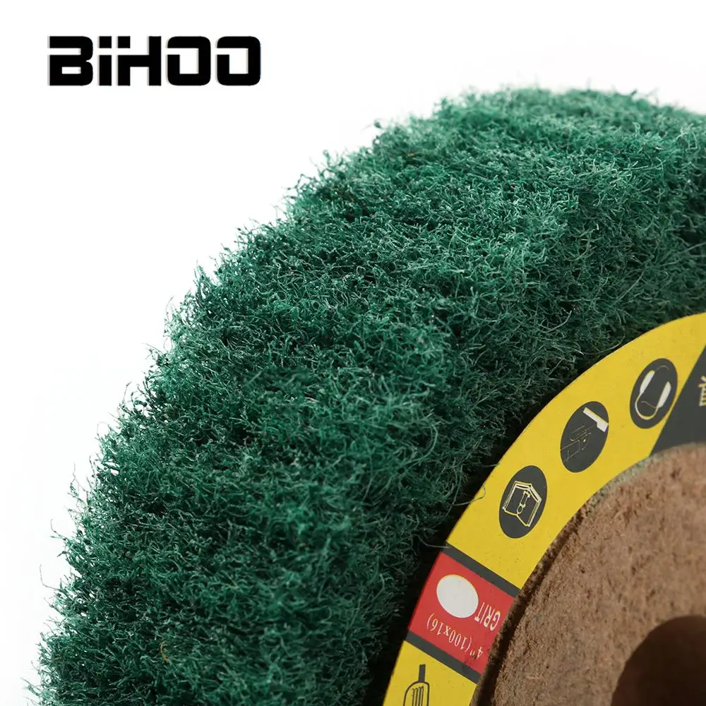 Полировальный круг с отверстием для угловой шлифовальной машины зеленое