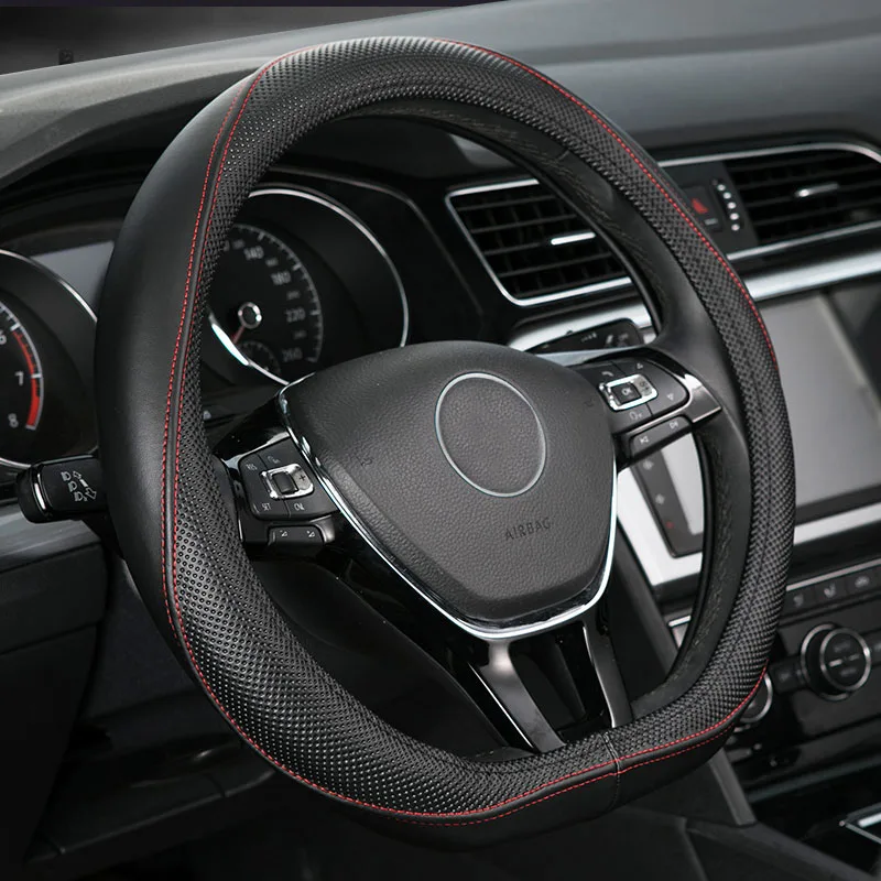 Чехол рулевого колеса автомобиля аксессуары из натуральной кожи для Vw Golf 5 6 7 Mk3 Mk4