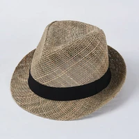new summer jazz straw hat wide brim sun hat ribbon bow hollow out fedora trilby accessories for women panama woven hat holiday