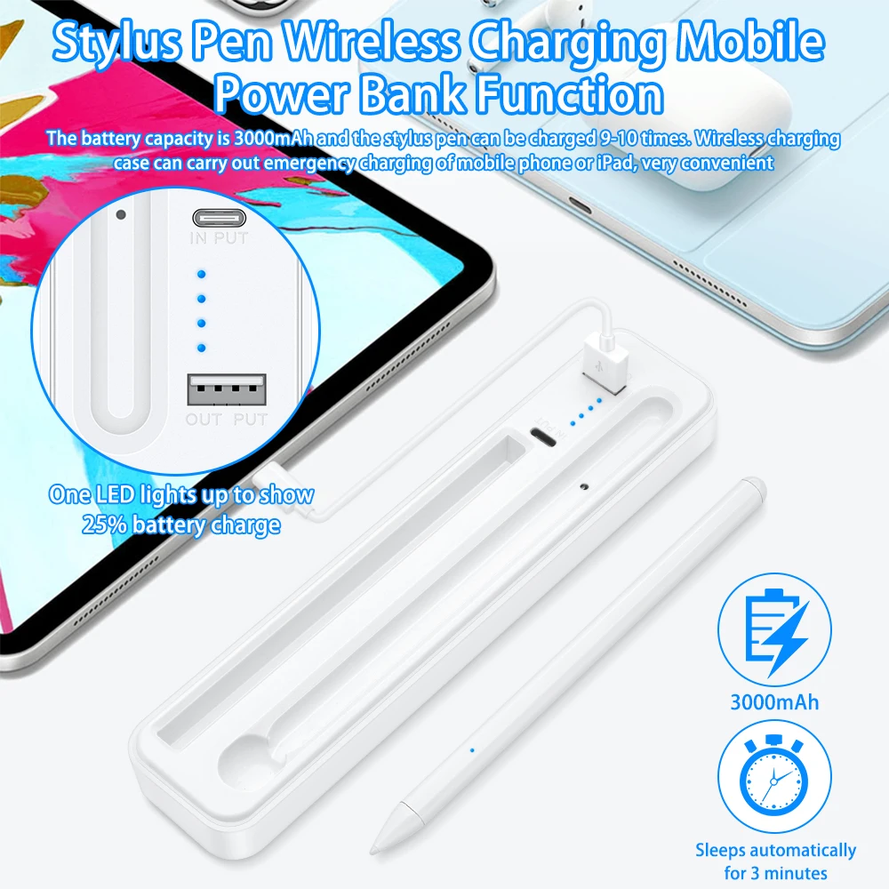 Для Apple Pencil 1 2 для iPad Pro 11 12 9 2018 2019 7-й 8-й Mini 5 Air 3 стилус-ручка магнитный беспроводной