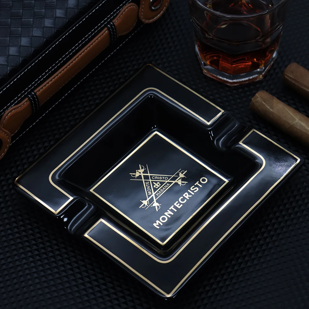 

Hot Sale Ceramic Cigar Ashtray Large Living Room Creative Cigar Holder Gadgets Tobacco Cigarette Smoking Accessories CA-999