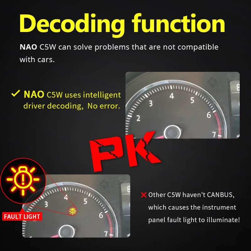 NAO c5w led CANBUS C10W Светодиодная лампа гирлянда 28 мм 31 36 39 41 44 мм 2835 6 SMD 12 В лампа для чтения интерьер автомобиля светильник белого цвета без ошибок